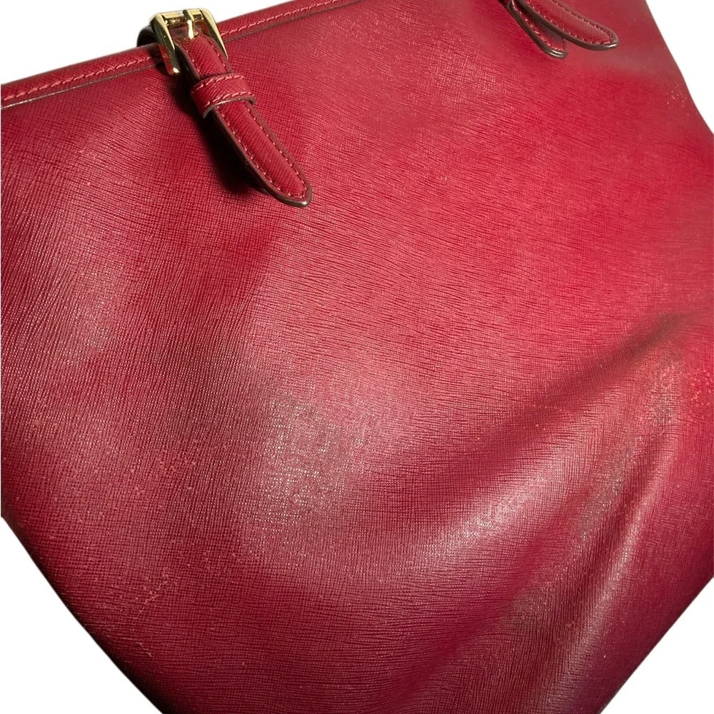 Michael Kors BURGANDY SIGNATURE Tote Bag